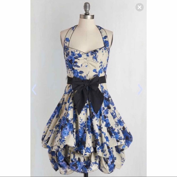 NWT Modcloth Indigo Gardens Convertible Dress - Picture 1 of 3